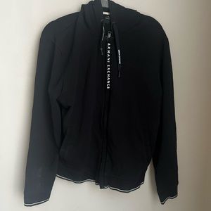 Men’s M black A|X armani exchange zip up logo